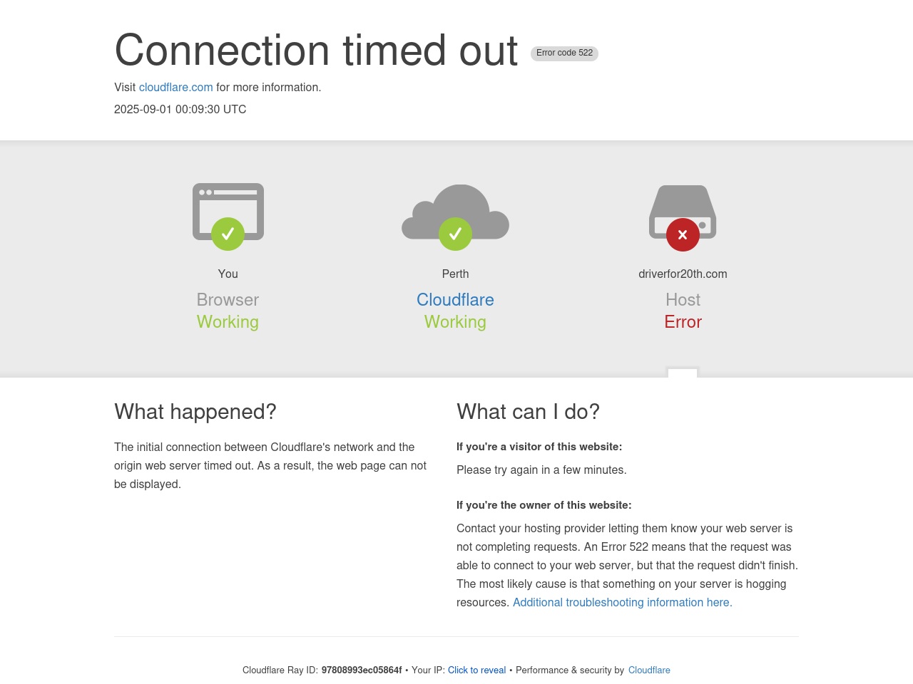 driverfor20th.com screenshot alt-text