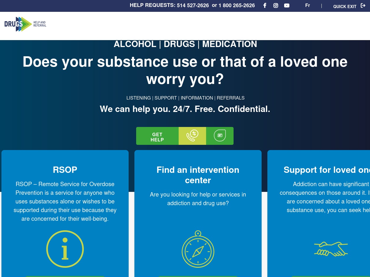 drughelp.quebec screenshot alt-text