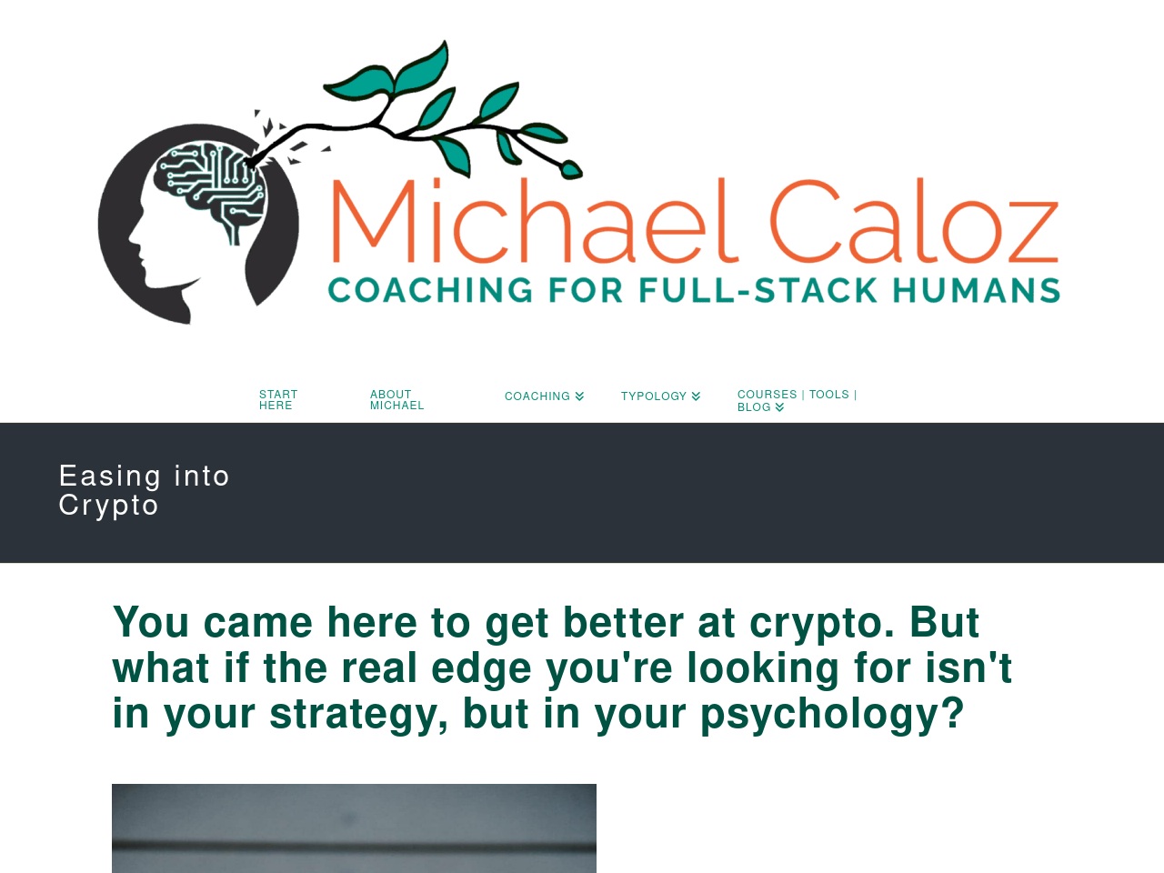 easingintocrypto.com screenshot alt-text