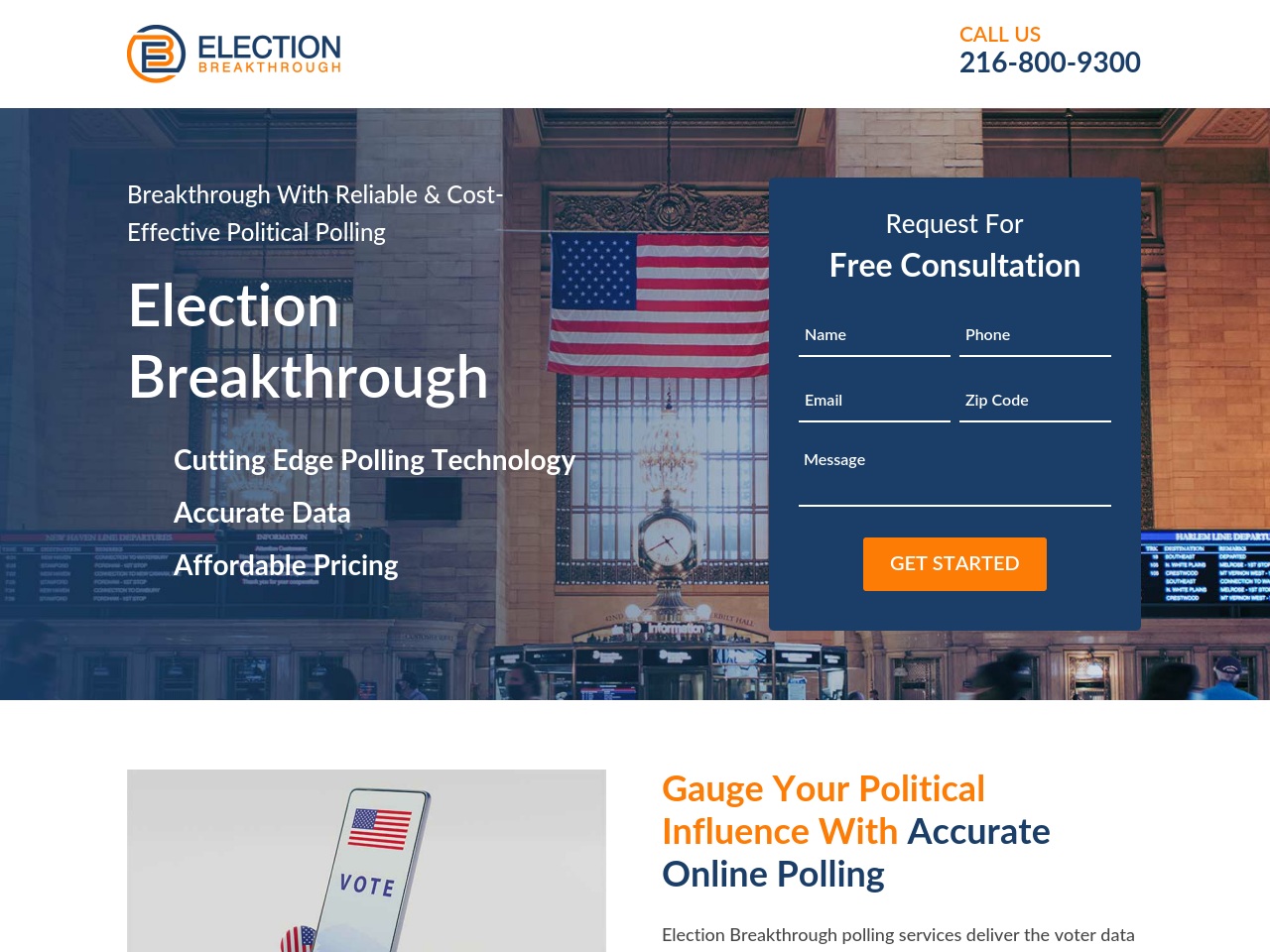 electionbreakthrough.com screenshot alt-text