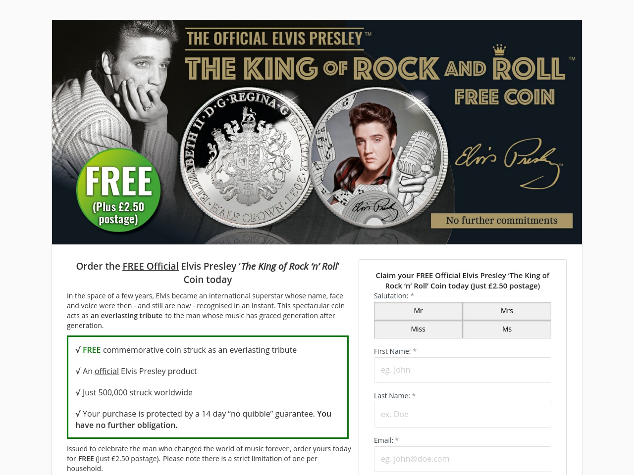 elvisfreecoin.com screenshot alt-text