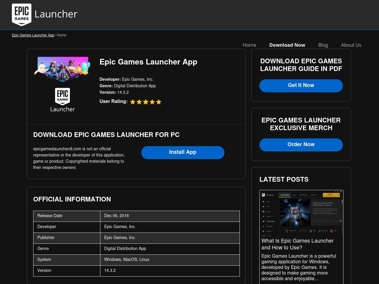 epicgameslauncherdl.com screenshot alt-text