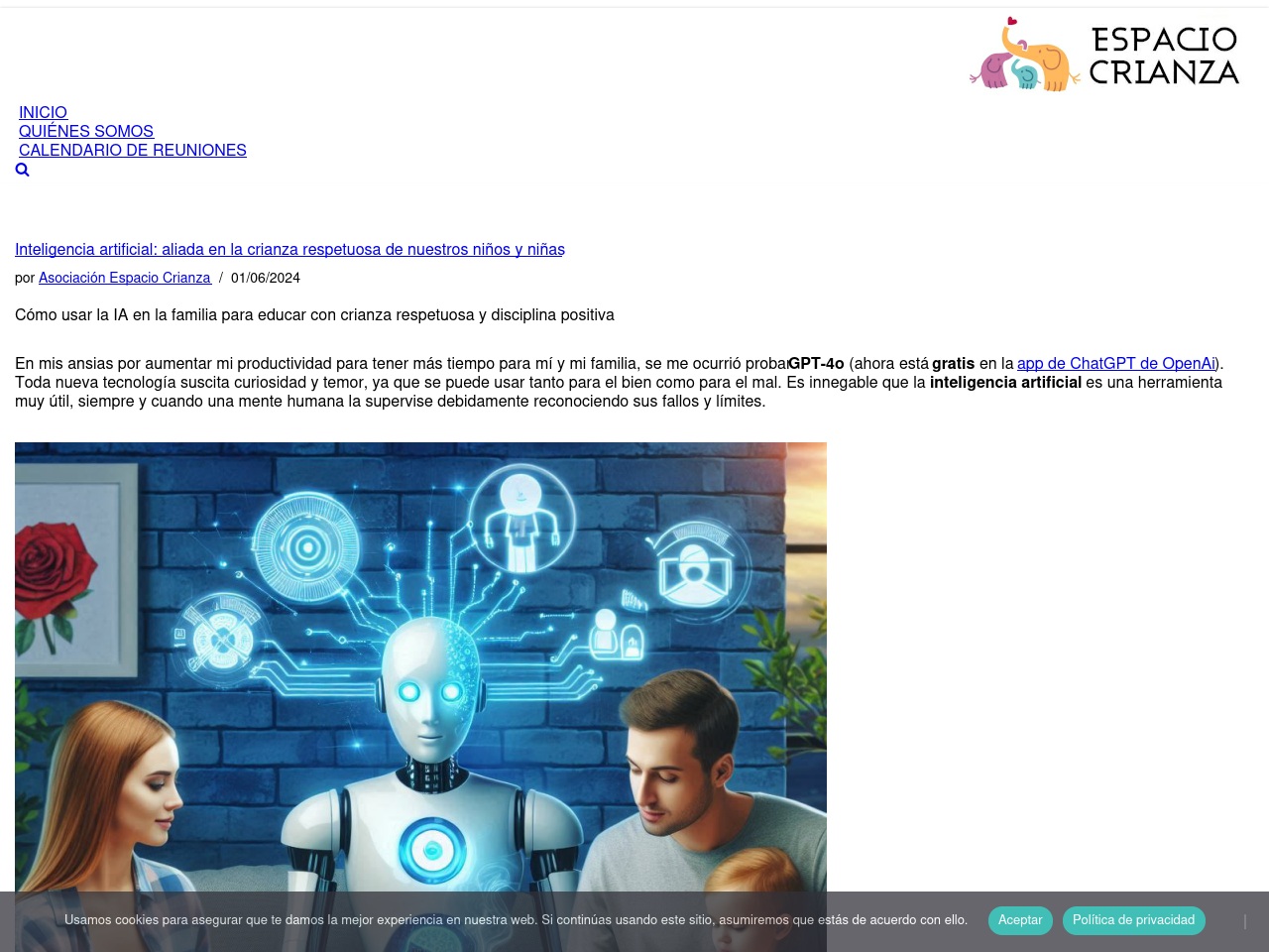espaciocrianza.com screenshot alt-text