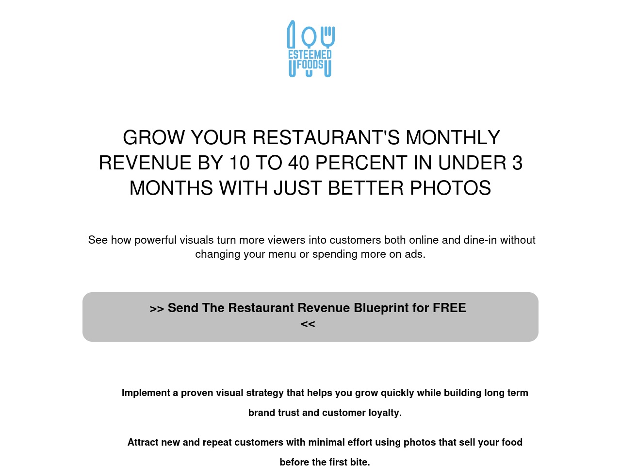 esteemedfoods.com screenshot alt-text