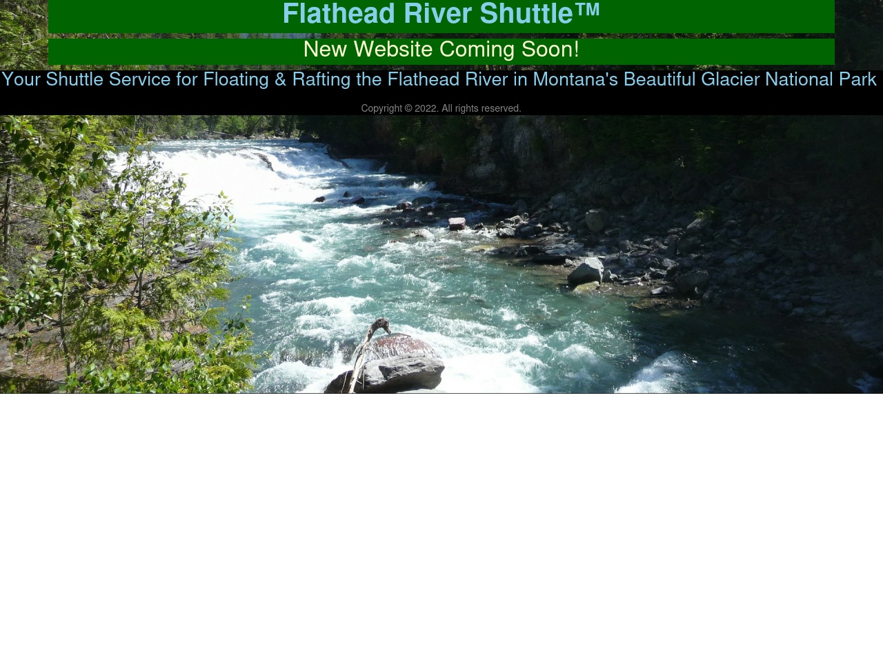 flatheadrivershuttle.com screenshot alt-text