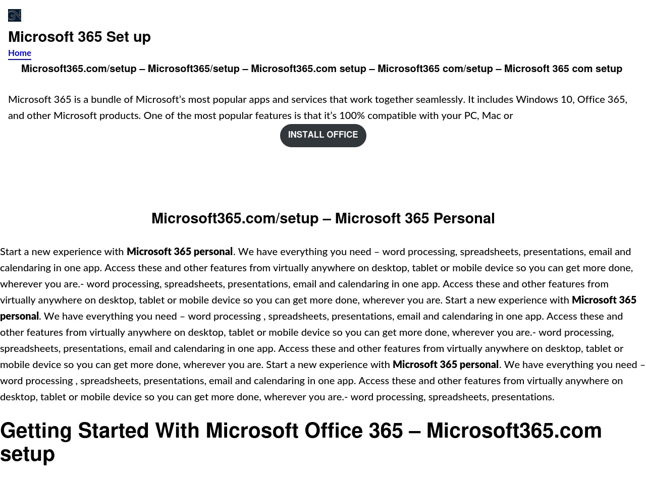 gnmicrosoft365setup.com screenshot alt-text