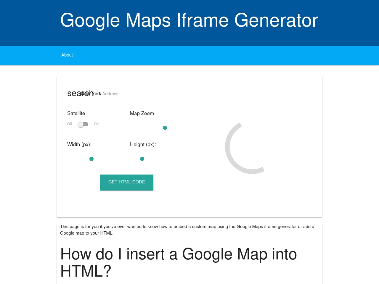 googlemapsiframegenerator.net screenshot alt-text