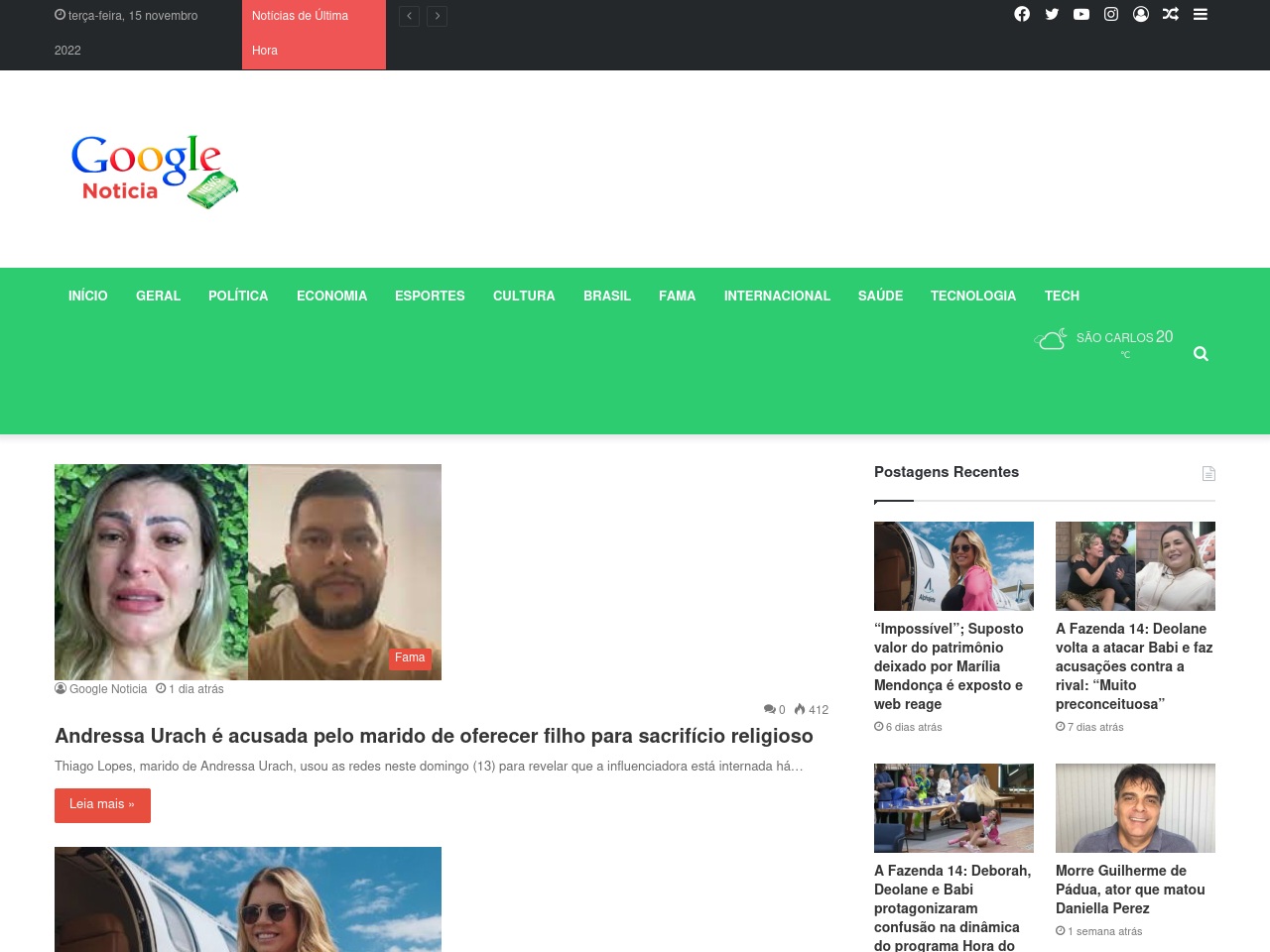 googlenoticia.com screenshot alt-text