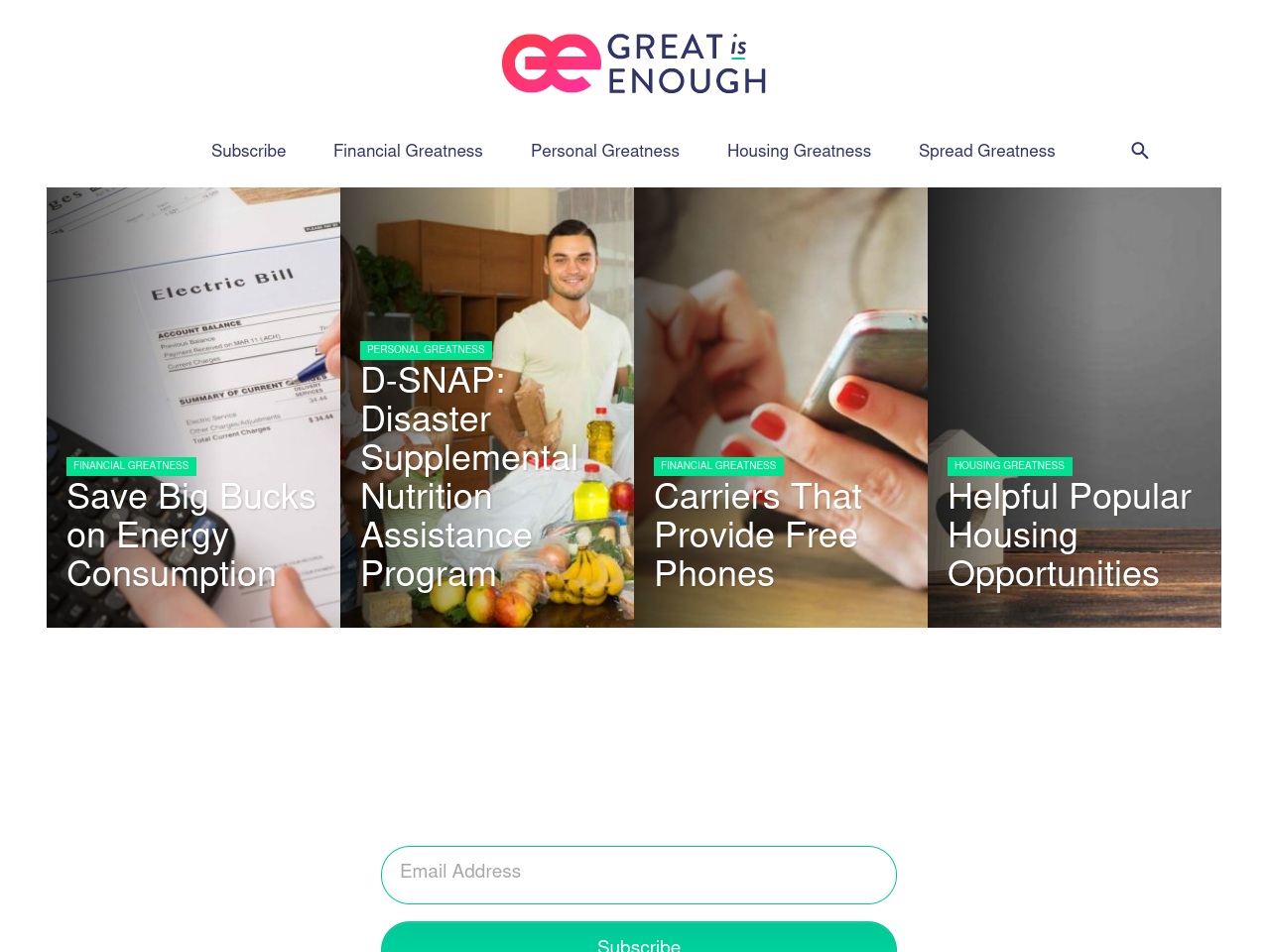 greatisenoughsupport.com screenshot alt-text