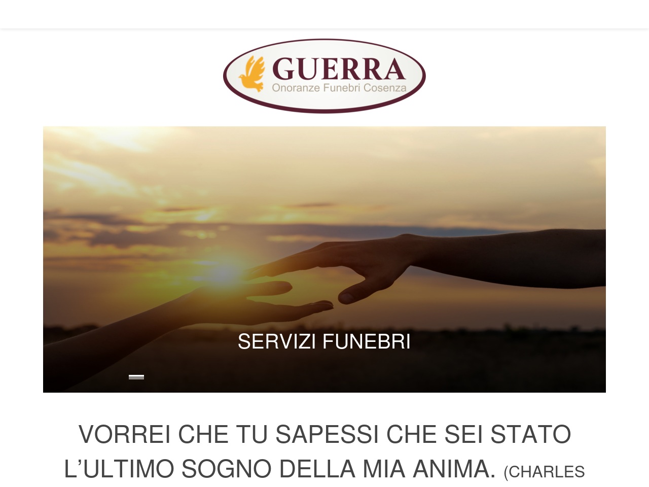 guerraonoranzefunebre.com screenshot alt-text
