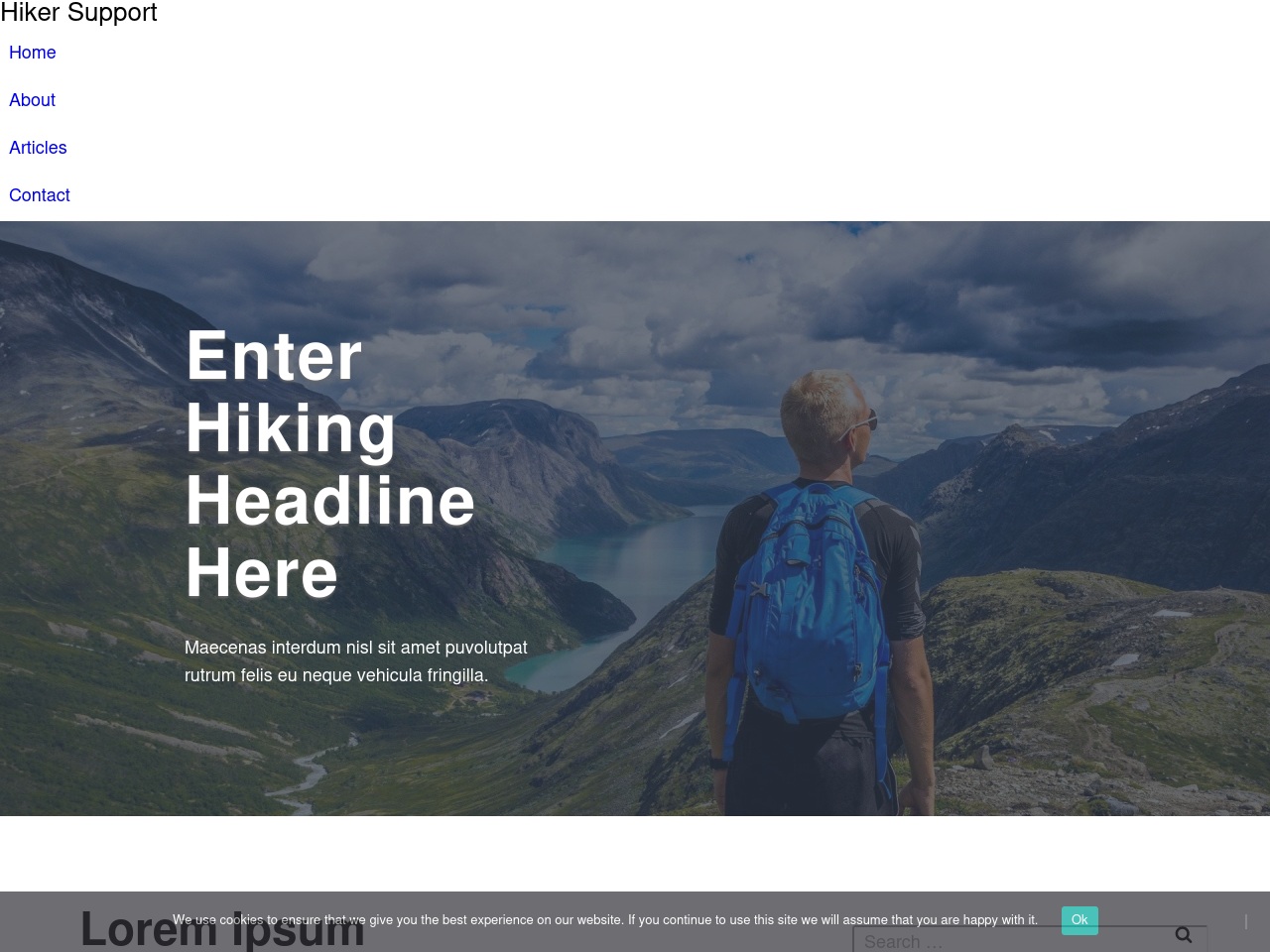 hikersupport.com screenshot alt-text