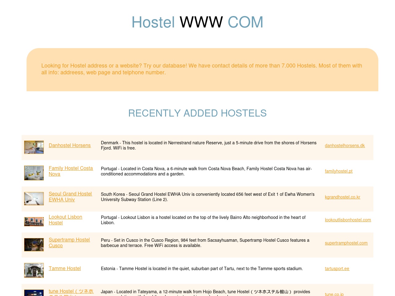 hostelwww.com screenshot alt-text