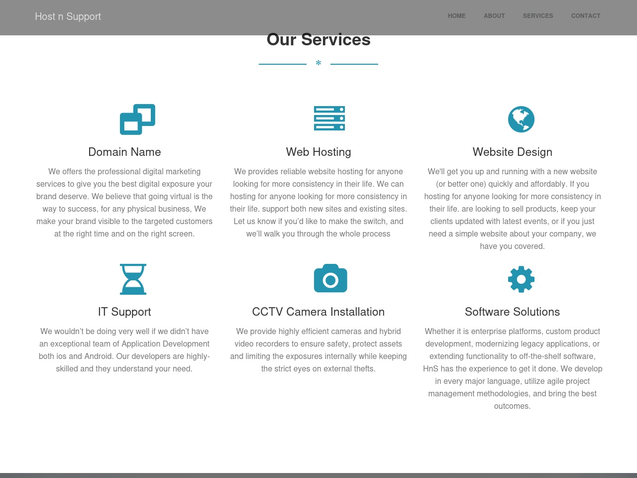 hostnsupport.com screenshot alt-text