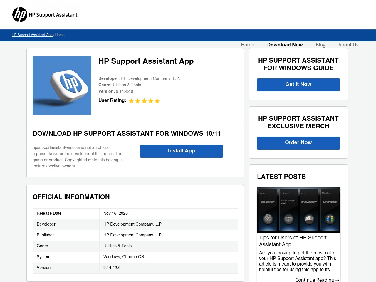 hpsupportasistantwin.com screenshot alt-text