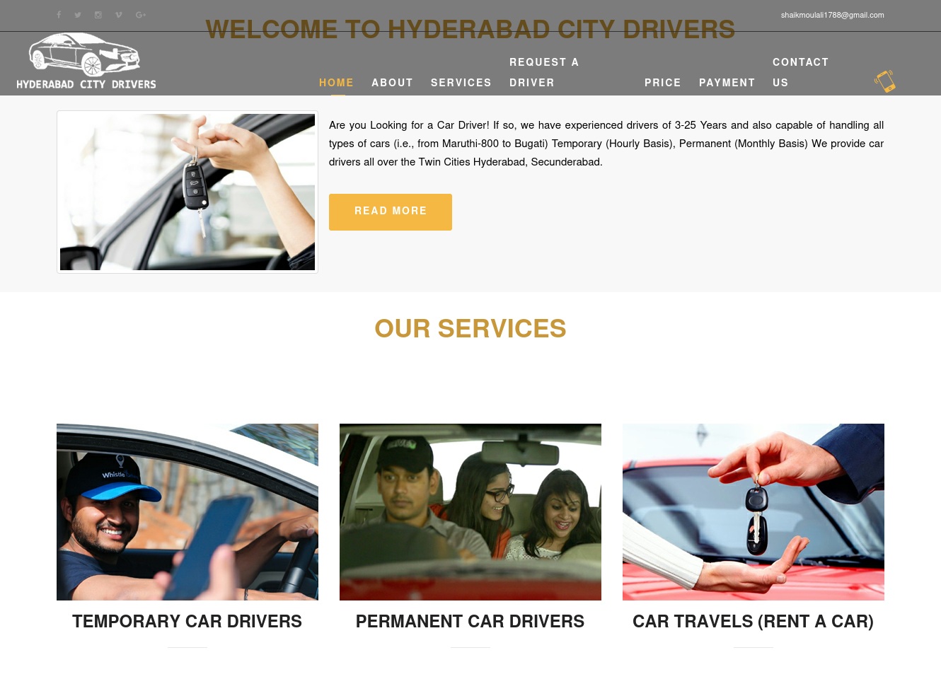 hyderabadcitydrivers.com screenshot alt-text