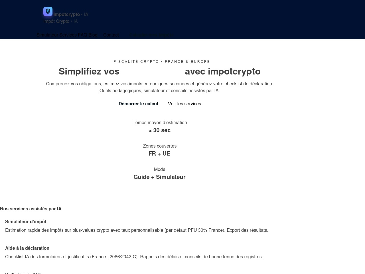 impotcrypto.com screenshot alt-text