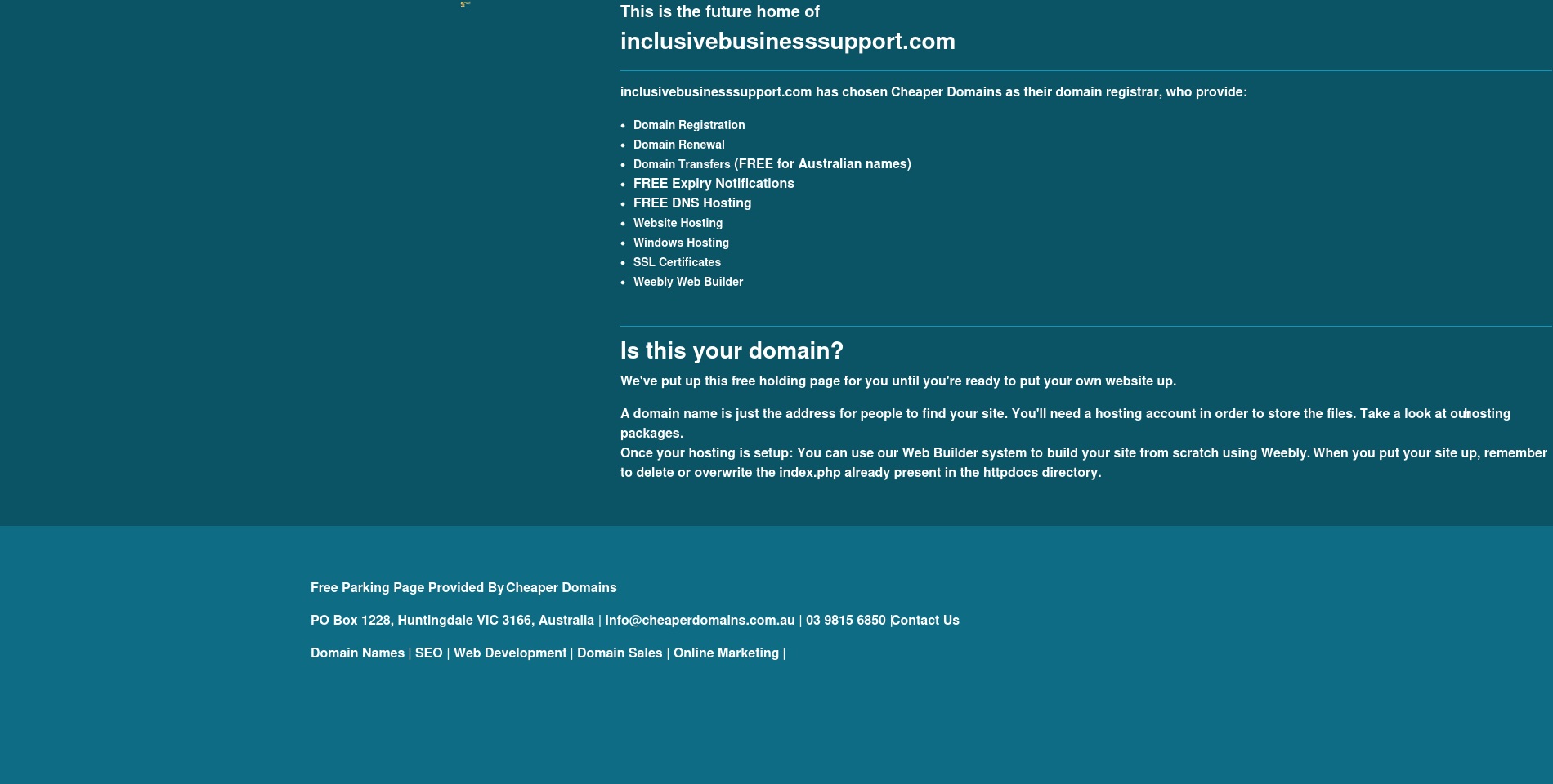 inclusivebusinesssupport.com screenshot alt-text