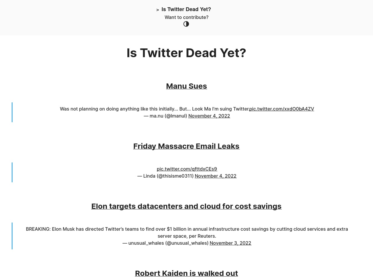 istwitterdeadyet.info screenshot alt-text