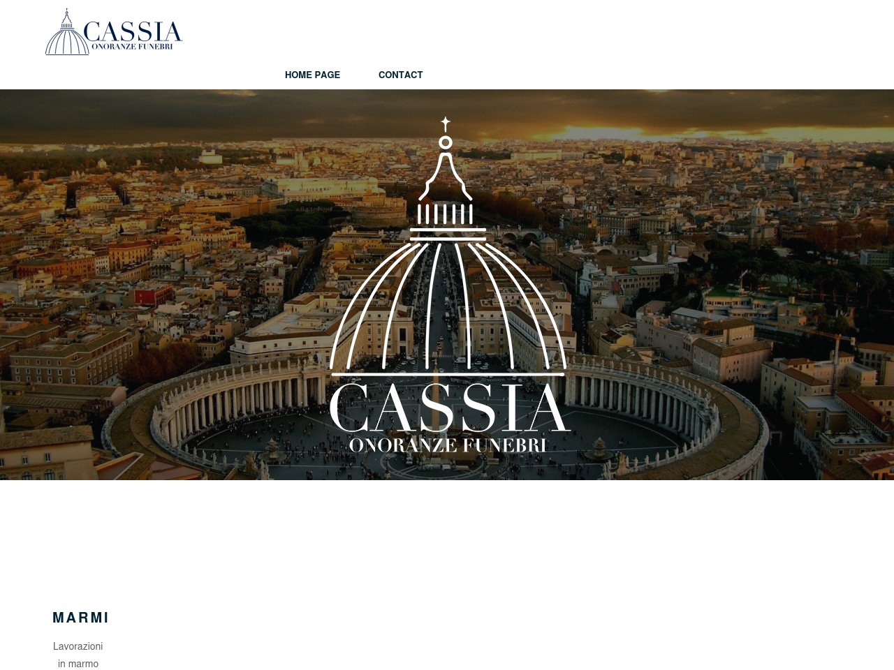 onoranzefunebricassia.com screenshot alt-text