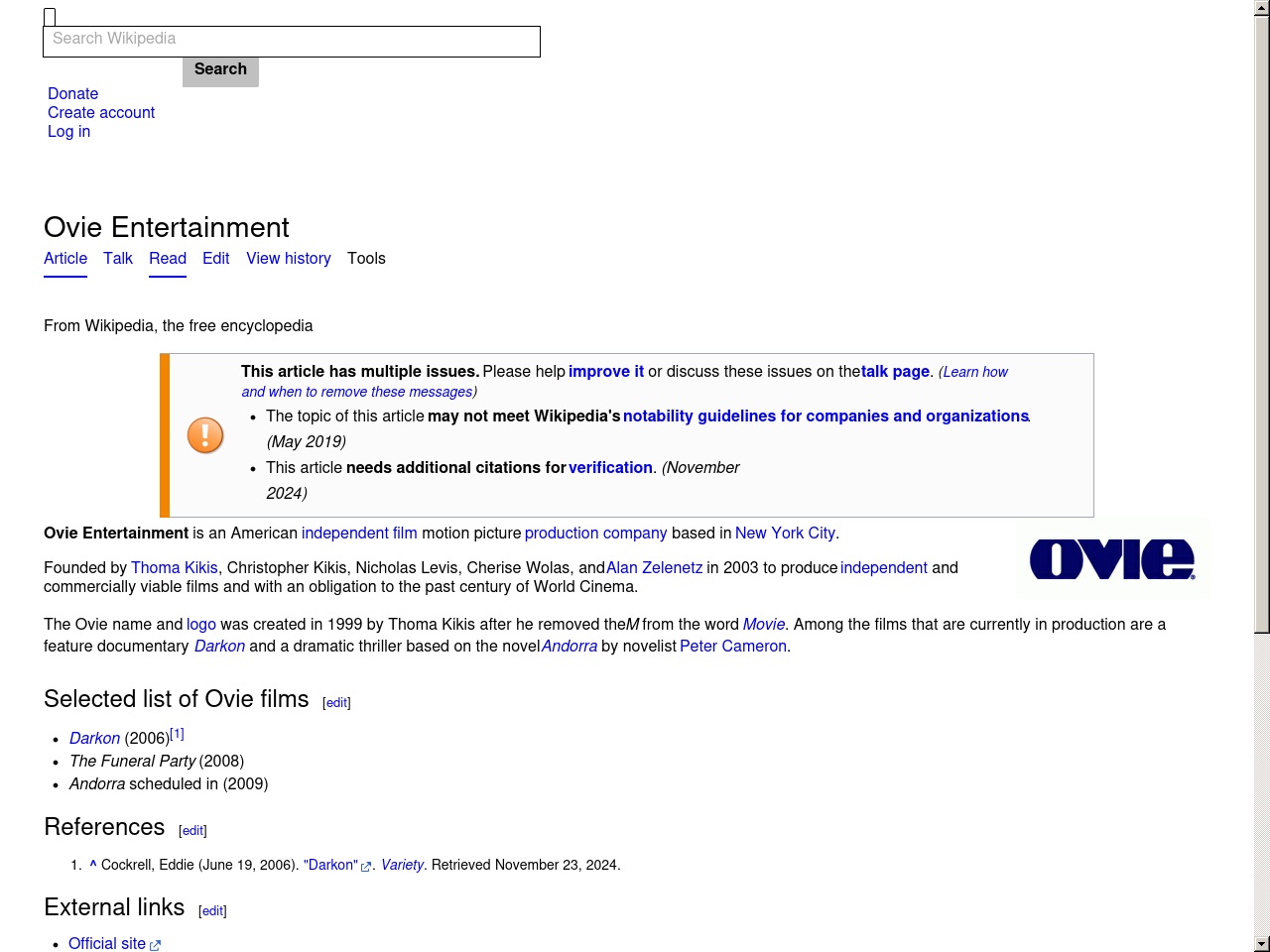 ovie.com screenshot alt-text