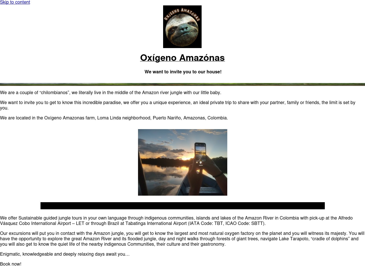 oxigenoamazonas.com screenshot alt-text