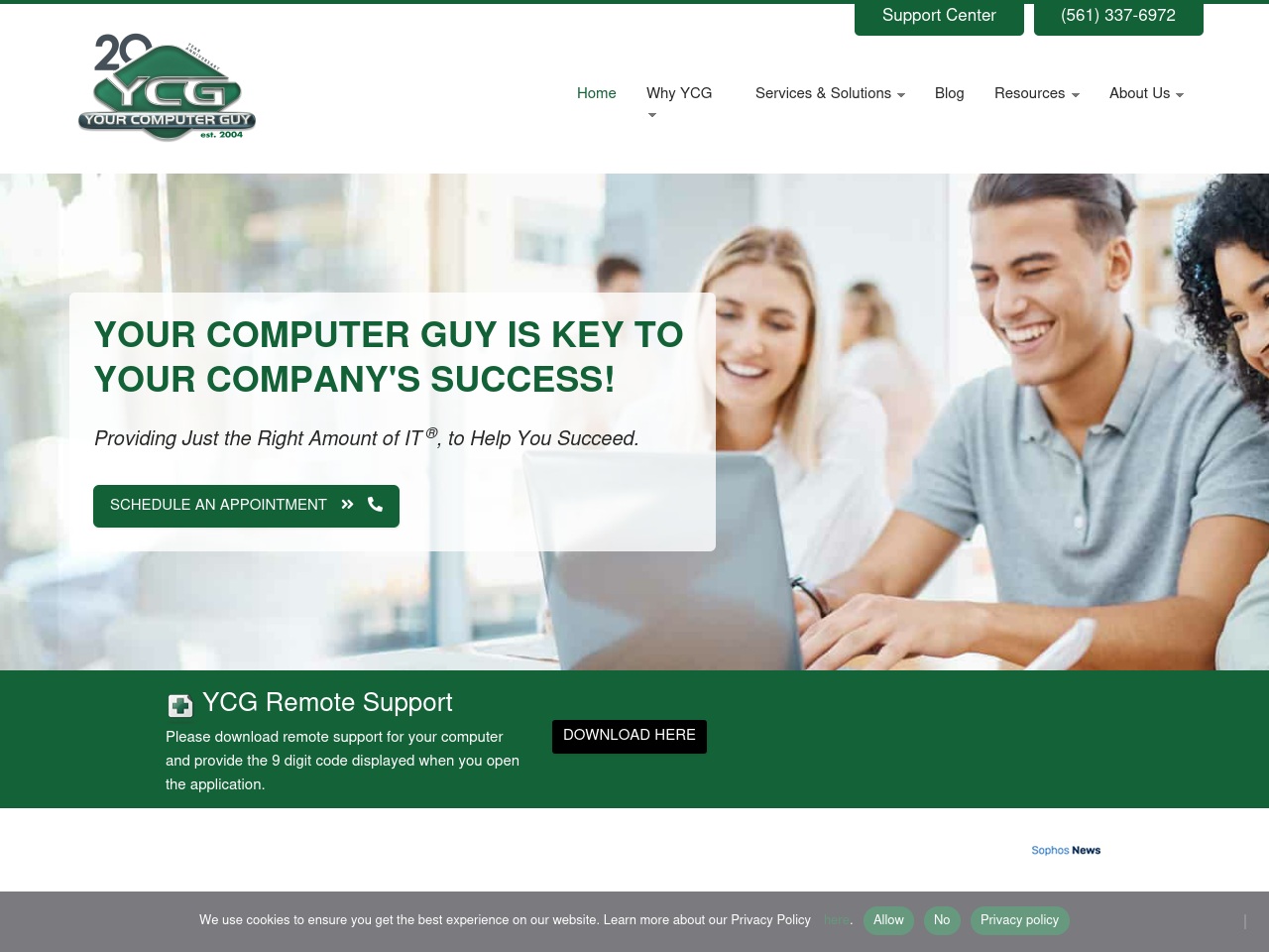 palmbeachitsupport.com screenshot alt-text