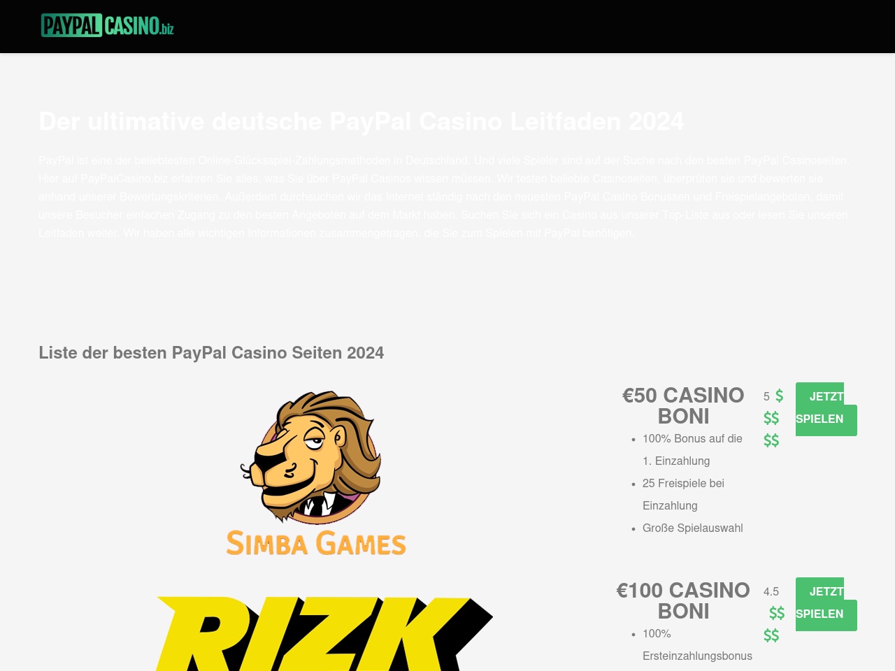 paypalcasino.biz screenshot alt-text