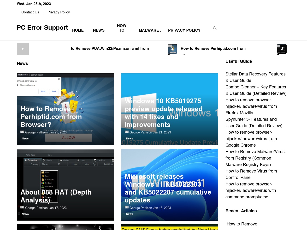 pcerrorsupport.com screenshot alt-text