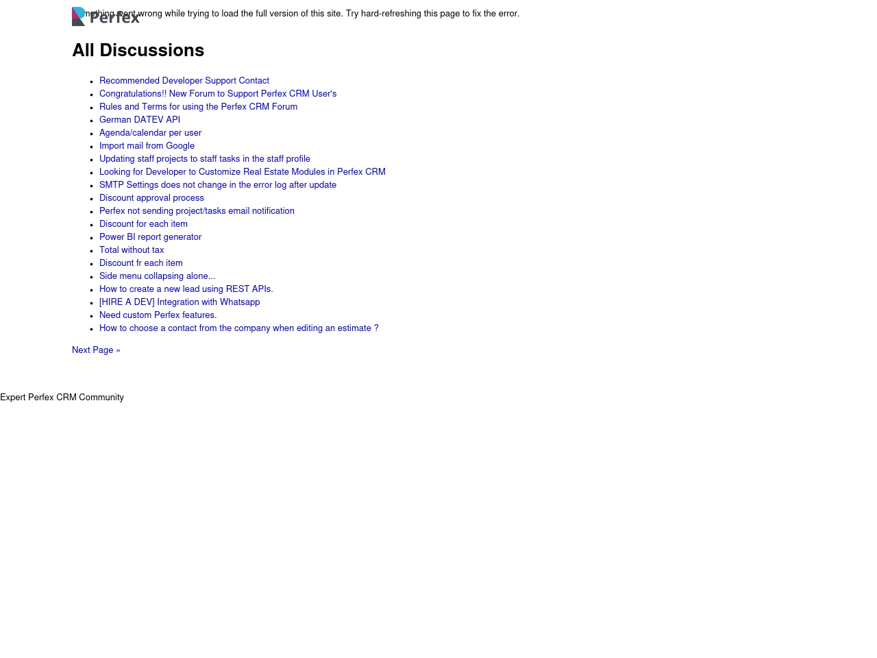 perfexsupport.com screenshot alt-text