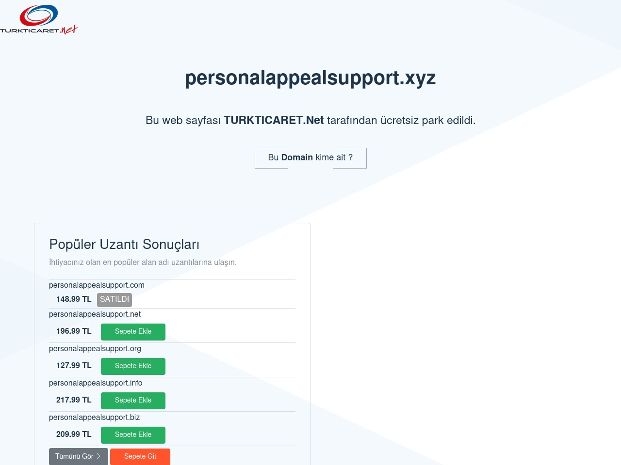 personalappealsupport.xyz screenshot alt-text