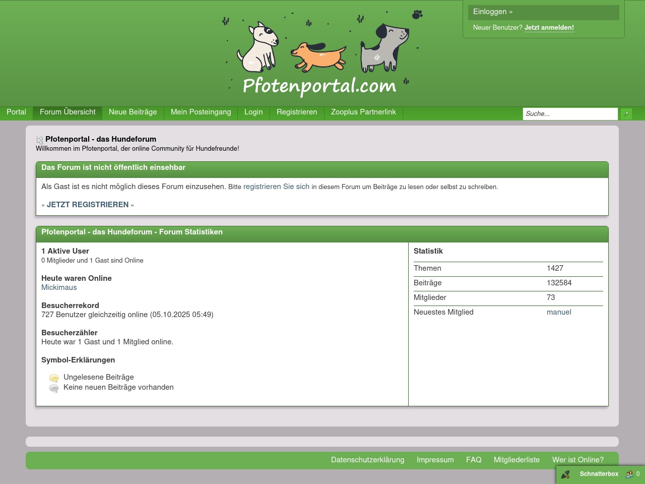 pfotenportal.com screenshot alt-text