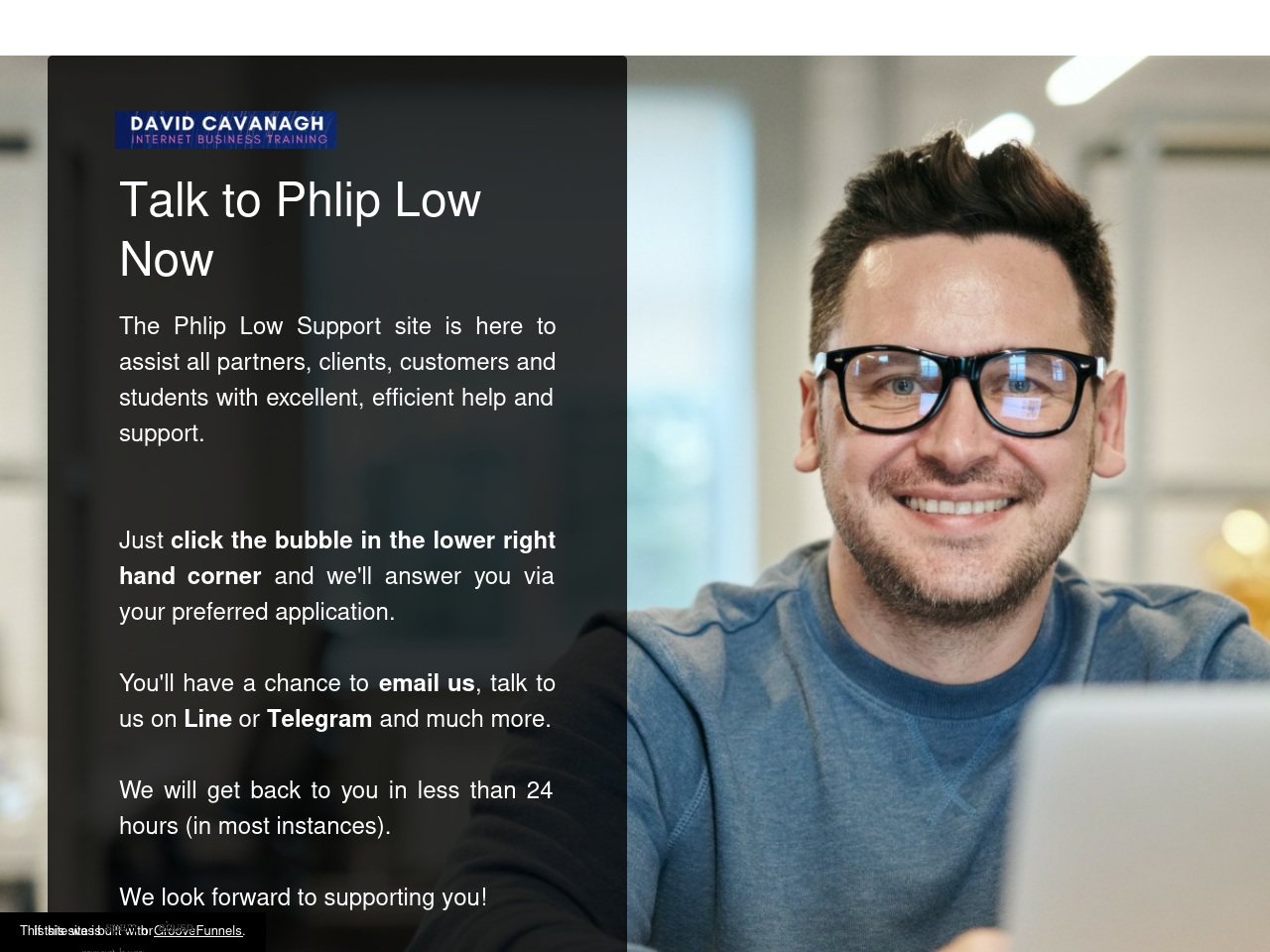phliplowsupport.com screenshot alt-text