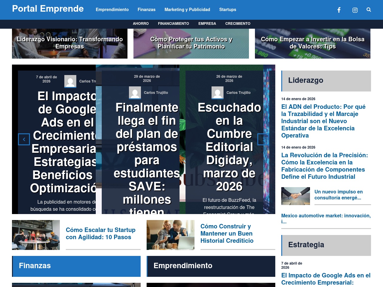 portalemprende.com screenshot alt-text