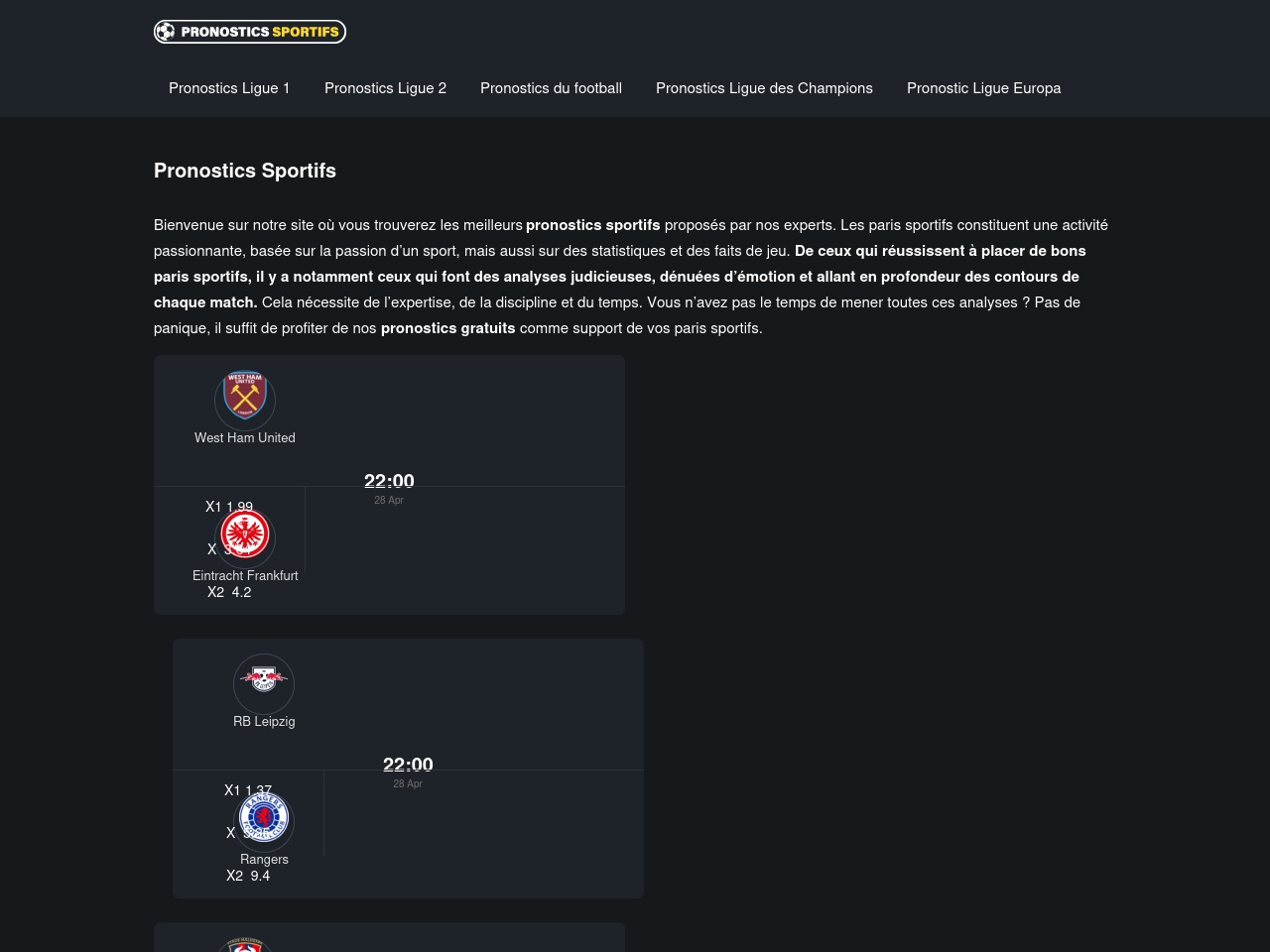 pronosticssportifs.bet screenshot alt-text