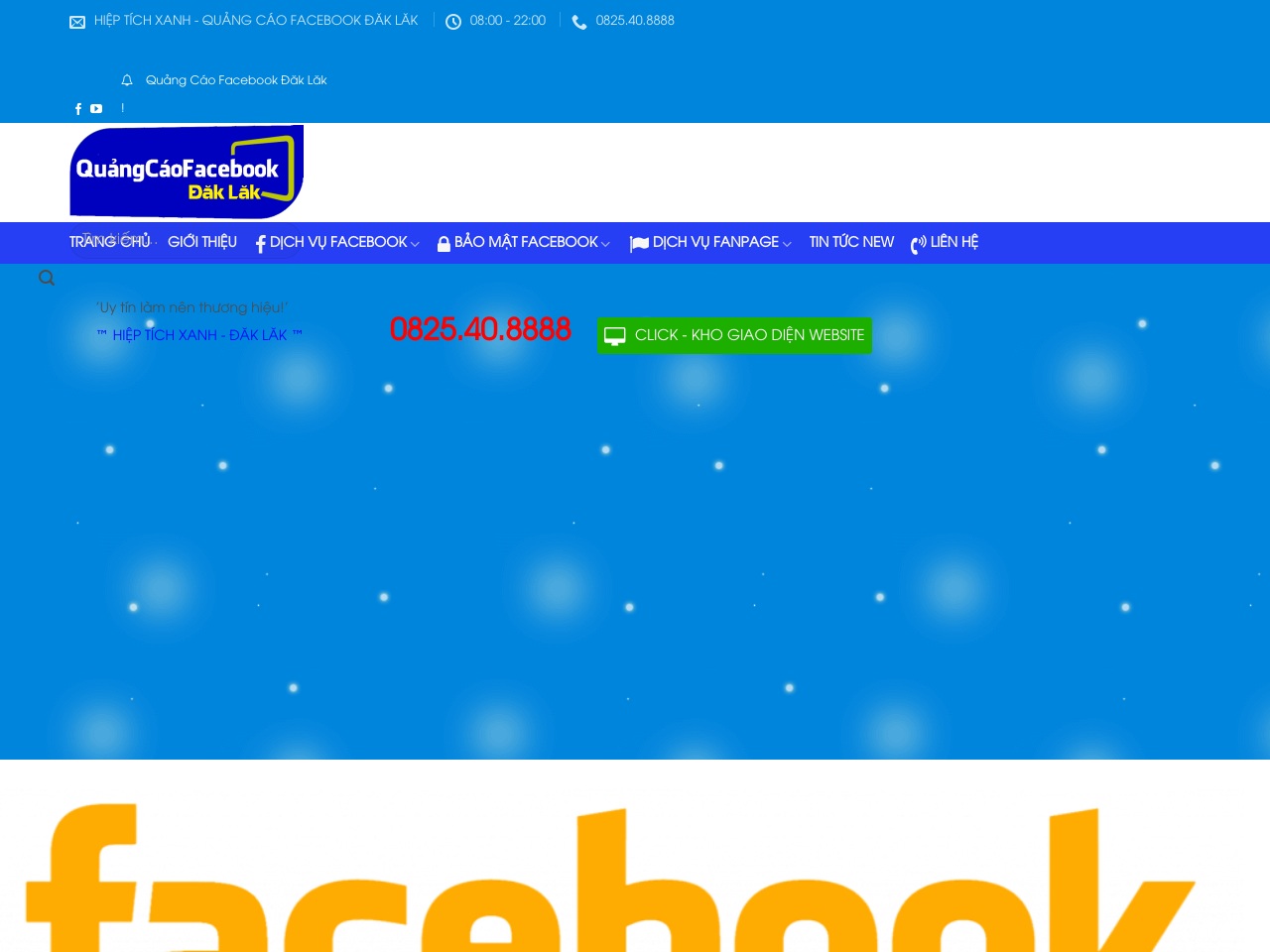 quangcaofacebookdaklak.site screenshot alt-text