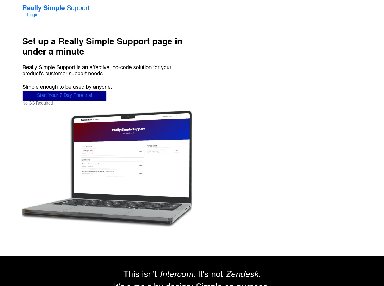 reallysimplesupport.com screenshot alt-text