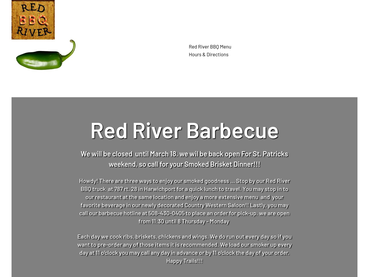 redriverbbqharwichport.com screenshot alt-text