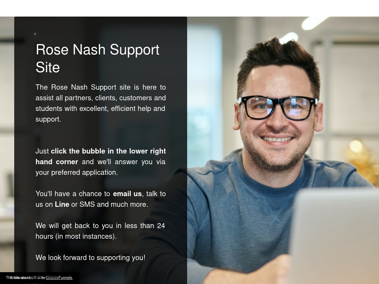 rosenashsupport.com screenshot alt-text