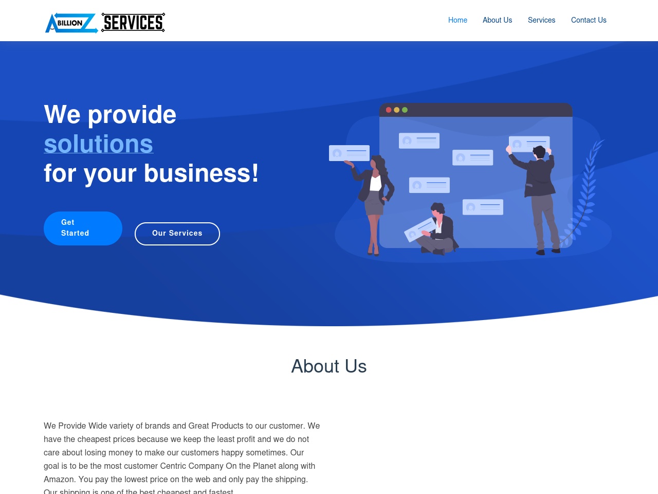 services.abillionz.com screenshot alt-text