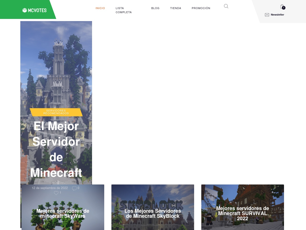 servidoresdeminecraft.com screenshot alt-text