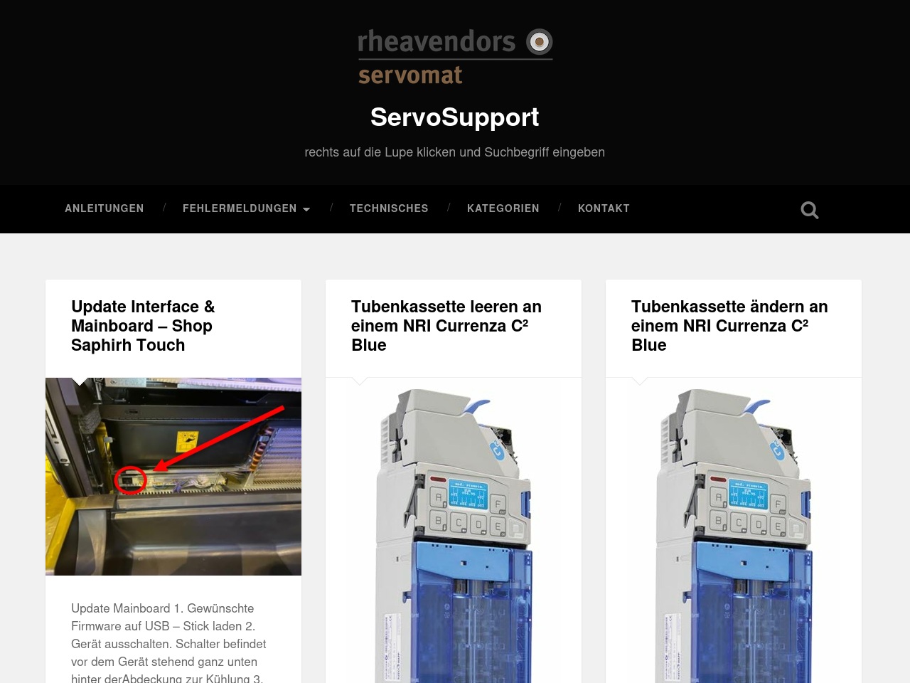 servosupport.net screenshot alt-text