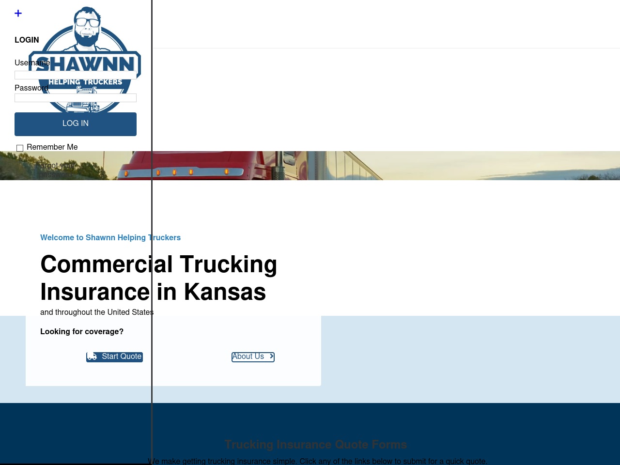 shawnnhelpingtruckers.com screenshot alt-text