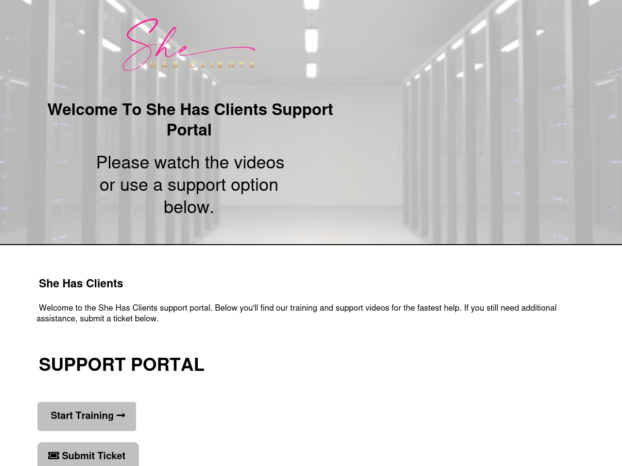 shehasclientssupport.com screenshot alt-text