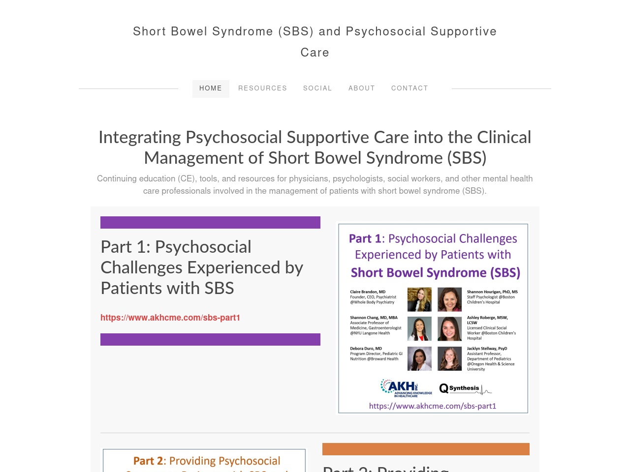 shortbowelsupportivecare.com screenshot alt-text