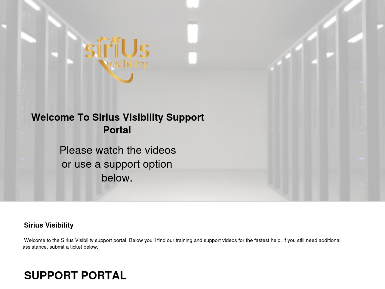 siriusvisibility-support.com screenshot alt-text