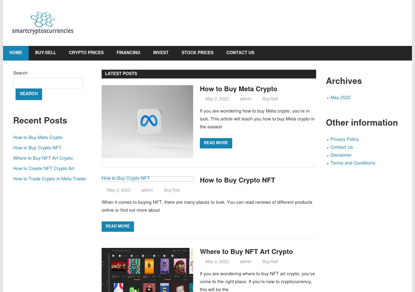 smartcryptoscurrencies.com screenshot alt-text