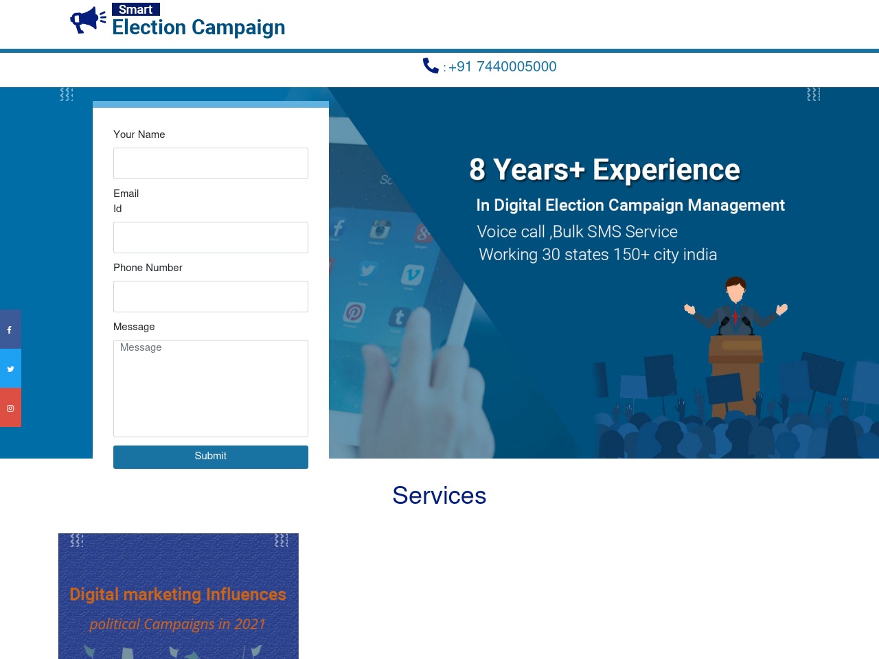 smartelectioncampaign.com screenshot alt-text