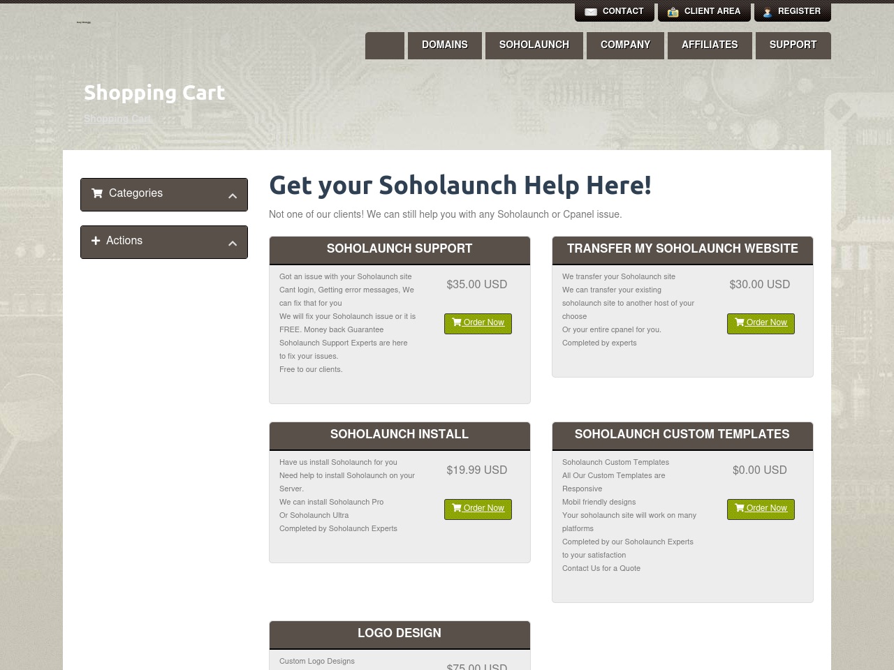 soholaunchsupport.com screenshot alt-text