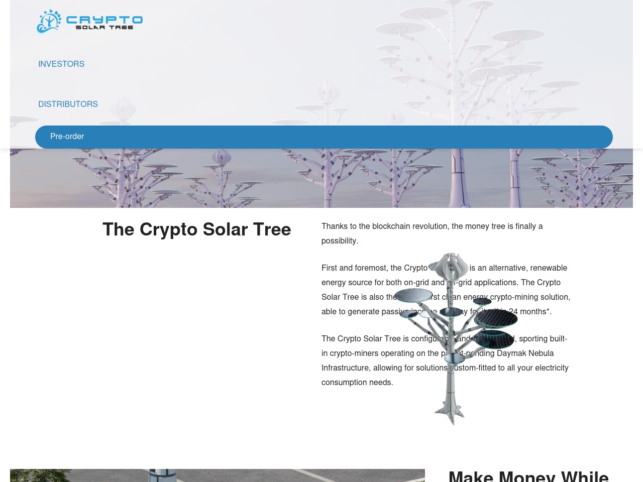 solarcryptotrees.com screenshot alt-text