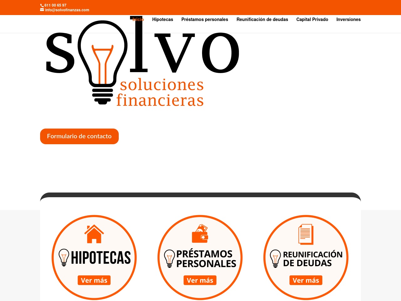 solvofinanzas.com screenshot alt-text